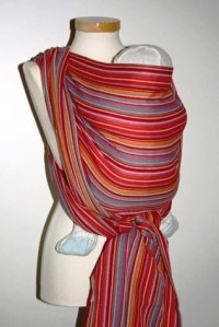 слинг-шарф из обычного хлопка в полоску 2.7 м storchenwiege фото 15