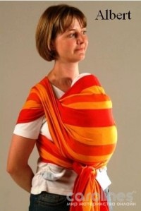 слинг-шарф из обычного хлопка в полоску 2.7 м storchenwiege фото 11