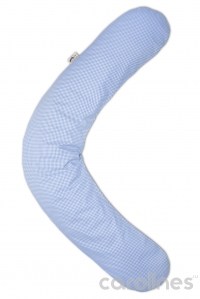 подушка для беременных и кормления 190 см клеточка голубая theraline фото 3