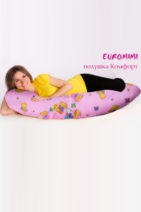 подушка для беременных и кормления 190 см цветы фиолетовые theraline фото 7