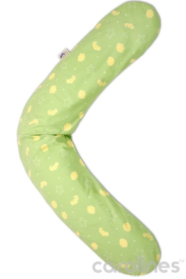 подушка для беременных и кормления 190 см счастливый пляж зеленый theraline