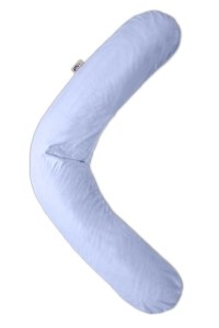 подушка для беременных и кормления 190 см плюш голубая theraline