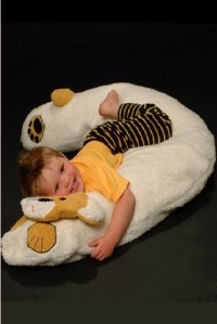 чехол к подушке для новорожденных 190 см медведь  theraline фото 2