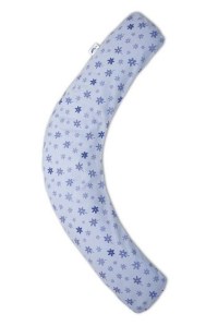 подушка  для беременных и кормящих 170 см цветочки голубые theraline фото 7