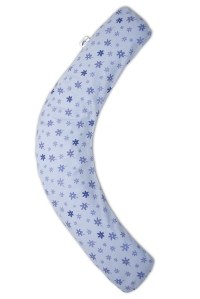 подушка  для беременных и кормящих 170 см цветочки голубые theraline фото 2