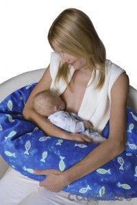 подушка для беременных и кормящих 170 см рыбы синие theraline фото 8