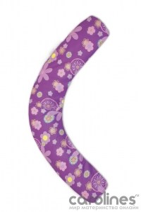 подушка для беременных и кормящих 170 см цветы фиолетовые theraline фото 5