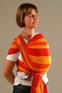 слинг-шарф из обычного хлопка в полоску 4.6 м storchenwiege фото 23