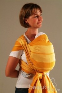 слинг-шарф из обычного хлопка в полоску 4.6 м storchenwiege фото 15