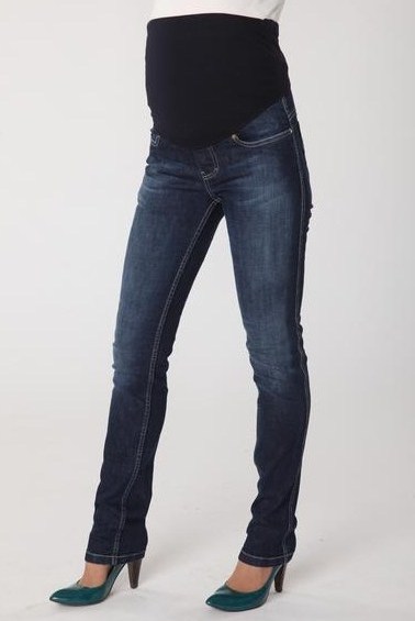 джинсы узкие с вышивкой цветочек mamita