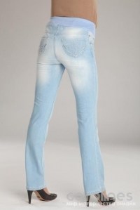 джинсы светлые на круговой вставке mamita фото 2