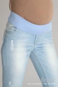 джинсы светлые на круговой вставке mamita фото 4