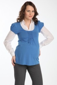 блуза-обманка со сборкой mamita фото 5