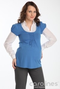 блуза-обманка со сборкой mamita фото 2