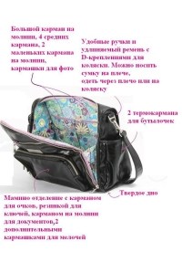 сумка для мамы на коляску be fabulous black ju-ju-be фото 14