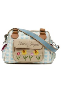 сумка для мамы blooming gorgeous blue butterflies pink lining