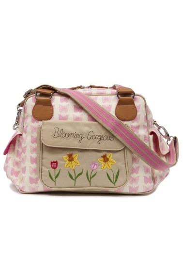 сумка для мамы blooming gorgeous pink butterflies pink lining
