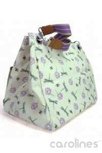 сумка для мамы queensdale tote blue birds and bows pink lining фото 7