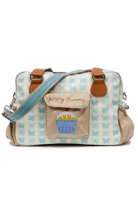 сумка для мамы yummy mummy blue butterflies pink lining