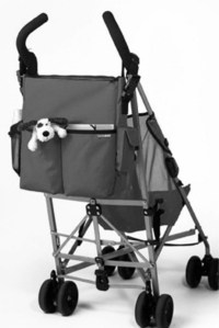 универсальная сумка для коляски duo deluxe nixon black с косметичкой skip hop фото 4