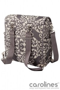 сумка для коляски boxy backpack earl grey petunia pickle bottom фото 3