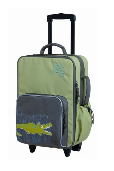 сумка-чемодан на колесиках крокодильчик lassig
