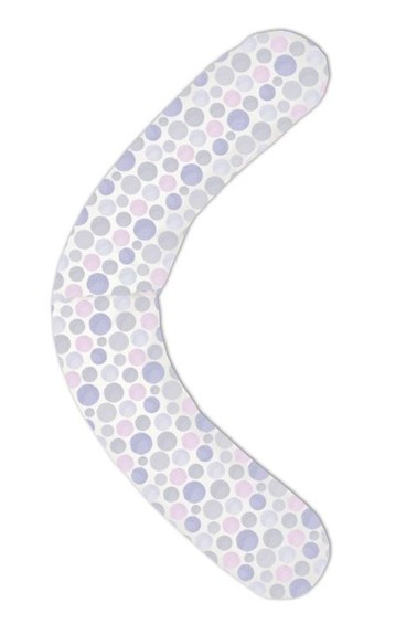 подушка для беременных и кормления 190 см кружочки фиолетовые theraline
