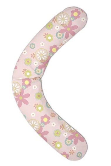 подушка для беременных и кормления 190 см цветы розовые theraline