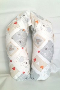 подушка для беременных и кормления с шариками comfy big hector grey plantex