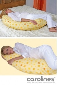 подушка для беременных и кормления 190 см цветочки желтые theraline фото 3