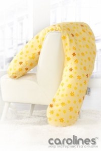 подушка для беременных и кормления 190 см цветочки желтые theraline фото 8
