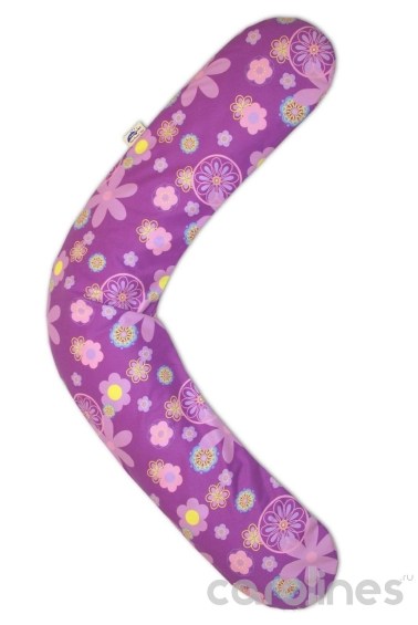 подушка для беременных и кормления 190 см цветы фиолетовые theraline