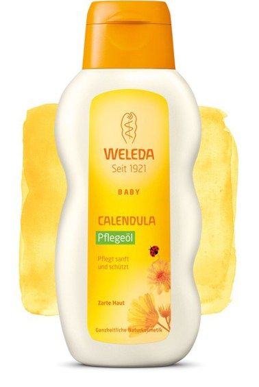 масло для новорожденных с календулой нежный аромат 200 мл  weleda