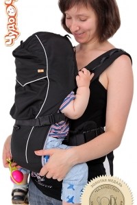 рюкзак-кенгуру babyactive lux черный чудо-чадо фото 3