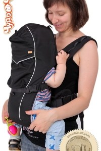 рюкзак-кенгуру babyactive lux черный чудо-чадо фото 4