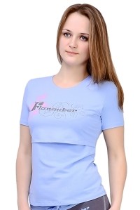 футболка для кормления голубая flammber фото 6