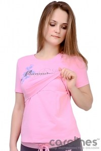 футболка для кормления розовая flammber фото 7
