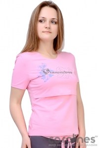 футболка для кормления розовая flammber фото 5
