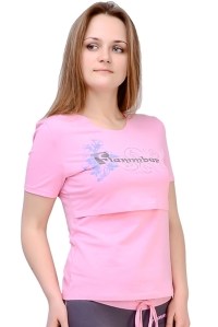 футболка для кормления розовая flammber фото 3