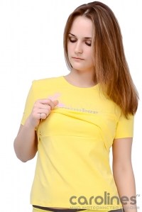 футболка для кормления желтая flammber фото 4