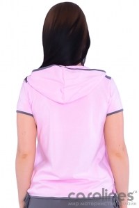 футболка для беременных с капюшоном розовая flammber фото 3