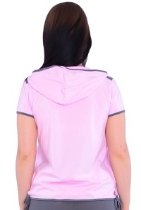 футболка для беременных с капюшоном розовая flammber фото 2