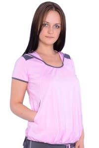 футболка для беременных с капюшоном розовая flammber фото 5
