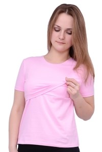 футболка для кормления розовая flammber