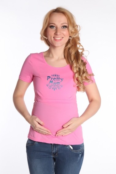 футболка для кормления pretty mom розовая мамуля красотуля