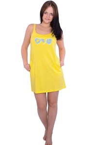 Сорочка для беременных и кормления с поддержкой желтый