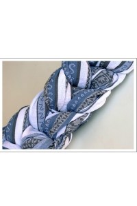 слинг-шарф zara tricolor blue со льном ellevill фото 7