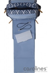 сумка для мамы boxy backpack indigo petunia pickle bottom фото 4