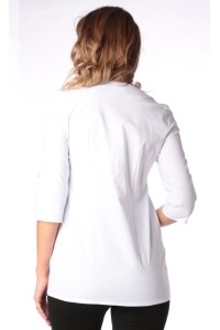 блуза для беременных белая короткий рукав euromama фото 2