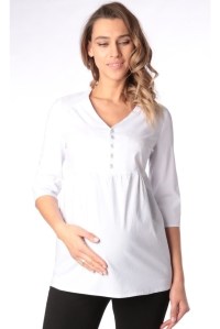 Блуза для беременных белая короткий рукав